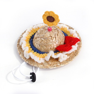 Nuevo Sombrero para Mascotas de Poliéster, Plástico y Nailon con Patrón Sólido para Perros/Gatos Pequeños - Accesorios de Moda para Mascotas de Verano/Invierno - Product Image 2