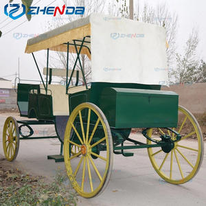 Calèche de Tourisme et de <span class=keywords><strong>Mariage</strong></span> Vert Foncé Style Champêtre, Fabriquée en Chine - Product Image 3