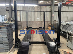 Elevador hidráulico eléctrico de cuatro postes para coche, elevador de servicio con Gato deslizante para alineación de ruedas en taller - Product Image 2