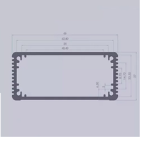 Boîtier en aluminium anodisé Boîtier d'instrument électronique en métal Boîtier PCB Boîte de jonction