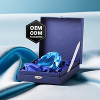 Boîte d'emballage de bijoux sur mesure Boîte cadeau de luxe en relief avec logo estampé or