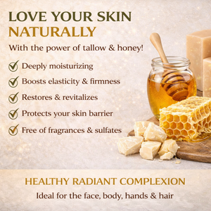 Jabón de Sebo Orgánico de Marca Privada, Barra Facial y Corporal Sin Perfume con Aceite de Ricino Orgánico y Miel Cruda, Fórmula Hidratante - Product Image 2