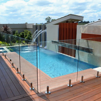 Système de garde-corps en verre moderne en acier inoxydable Clôture de piscine extérieure pour balcon Escalier Villa Maison