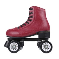 Chaussures de patinage de location de patinoire à roulettes professionnelles PU vamp chaussures de patins à roulettes en PU à rebond élevé