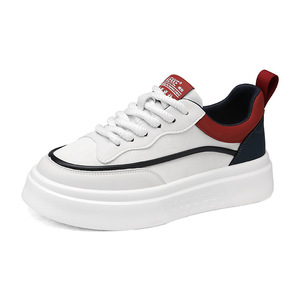 OEM Luxury Designer <b>Men</b> Skate Board Shoes, Color Block Low Top Thick Sole Height Increasing, Versatile Casual Sports <b>Sneakers</b> - Product Image 1