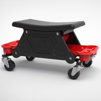 Kursi Mekanik Mobil 2 in 1 untuk Detailing Mobil, Kursi Kerja Mobile untuk Mekanik & Detailer dengan Baki Penyimpanan