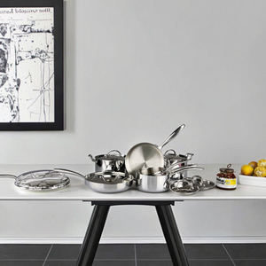 Hot bán triply không Cookware Set 7 cái nấu ăn nồi Cookware Set với nắp thép không gỉ - Product Image 2