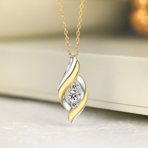 Grace Jewel kustom nama 925 perak murni liontin Moissanite kalung dipersonalisasi ukiran untuk wanita & hadiah kekasih - Product Image 2