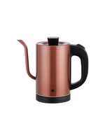 Bouilloire électrique sans fil en titane 1L avec contrôle de température, base rotative à 360°, protection anti-ébullition à sec, noire, vente en gros