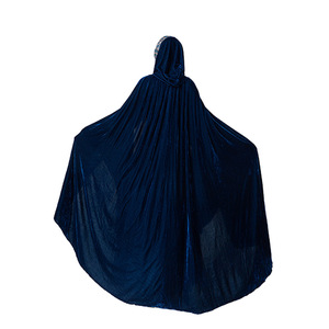 Yi Xiaoyi Vestido Medieval de Corte para Mujer Adulta, Disfraz de Cosplay con Capucha de Terciopelo Azul de Manga Larga para Actuaciones Escénicas, Tallas S-XL - Product Image 5