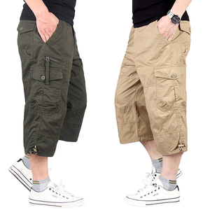 Pantalones cortos con cinturón para hombre, Shorts Cargo, Bermudas, tallas grandes y altas