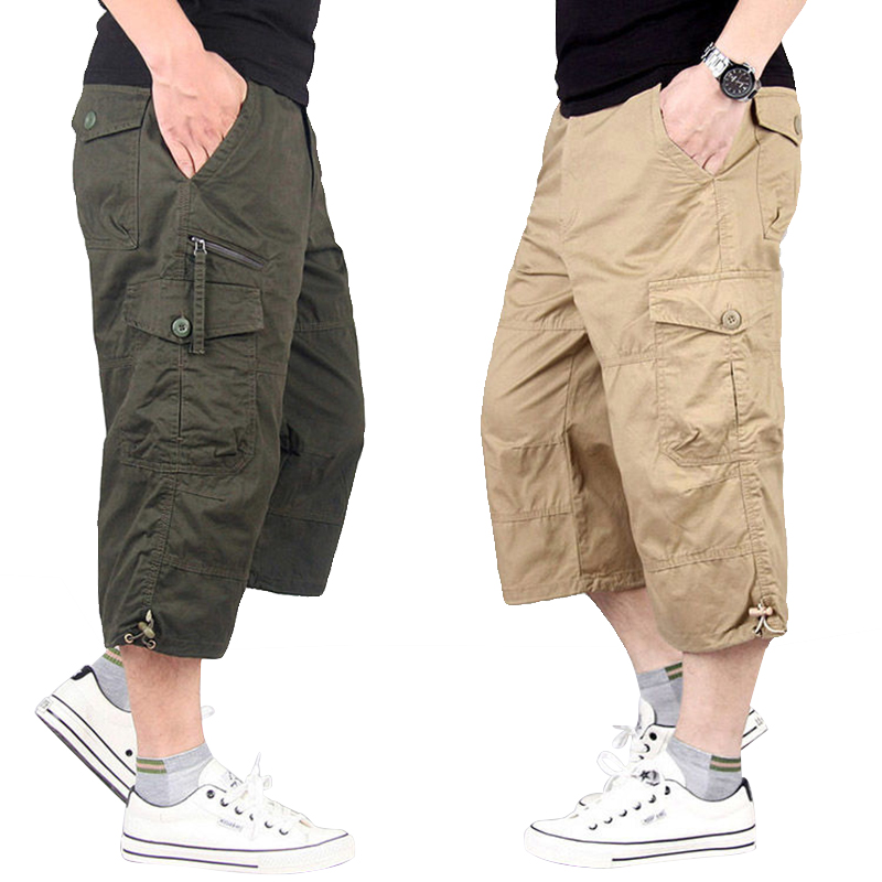 Elastic Waist Long Cargo Shorts Big And Tall Shorts Big Tall Mens