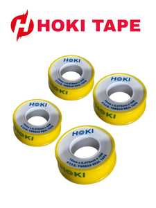 La cinta de sellado Hoki de 12mm x 10m proporciona una prevención fiable de fugas para conexiones de tuberías, grifos y accesorios con material fuerte de PTFE - Product Image 2