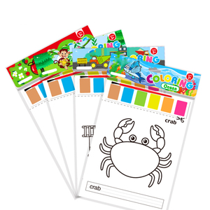 PAPIER DE COLORATION DE PEINTURES À L'<span class=keywords><strong>EAU</strong></span> AVEC ANIMAL, OCÉAN, FRUITS ET THÈMES D'OUTILS DE TRAFIC POUR LES VENTES POUR LES ENFANTS 2023 - Product Image 1