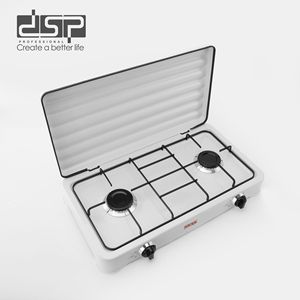 Estufa de Gas Portátil Dsp de Doble Quemador para Acampar al Aire Libre con Tapa y Construcción Metálica - Product Image 4