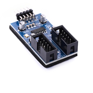 มาเธอร์บอร์ด USB 9Pin USB <span class=keywords><strong>2</strong></span>.0 FEMALE Black Interface HEADER Splitter อะแดปเตอร์สายต่อขยายแบบ1ถึง<span class=keywords><strong>2</strong></span> 9-pin ขั้วต่อฮับ USB - Product Image 4