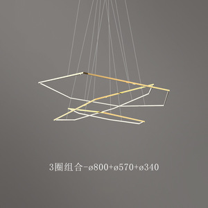 โคมไฟ LED สไตล์มินิมอลหลังยุคใหม่ สำหรับร้านอาหาร วิลล่าทันสมัย ดีไซน์สร้างสรรค์ คลับเฮาส์ โรงแรม ห้องนั่งเล่น สำนักงานขาย โคมไฟระย้า ใช้ไฟ AC - Product Image 4