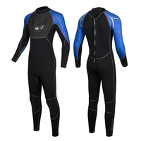 DIVESTAR Wetsuits Dewasa 3mm Neoprene Full Suits Lengan Panjang untuk Surfing, Berenang, Menyelam, Pakaian Renang Menjaga Kehangatan dengan Resleting Belakang untuk Aktivitas Air