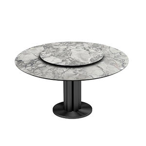 Mesa de Comedor Moderna de Mármol Gris Calacatta Pulido para Hotel, Tamaño Personalizado, Garantía de por Vida, Entrega de Fábrica - Product Image 1