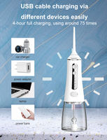 Hydropulseur dentaire OEM sans fil IPX7 pour le nettoyage des dents, irrigateur buccal portable