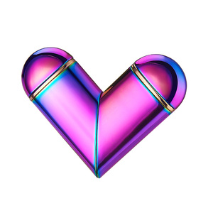 Đèn Pin Sạc Usb Dạng Gấp Hình Tình Yêu Thiết Kế Mới 2022 Có Bật Lửa Cuộn Dây Quà Tặng Ngày Valentine Cho Bạn Trai Và Bạn Gái - Product Image 1