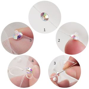 Chanceux 4A qualité <span class=keywords><strong>plus</strong></span> de 30 couleurs trou central en cristal à dos plat coudre sur strass trou unique pour robe de mariée mariée - Product Image 4