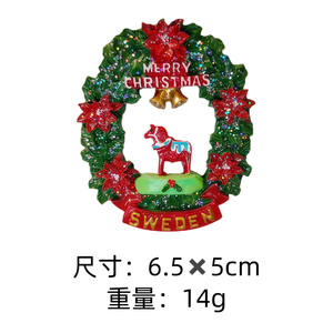 Pegatina magnética para refrigerador con diseño de caballo de Troya navideño, decoración de viaje, pegatina magnética para refrigerador, resina tridimensional 3D - Product Image 4