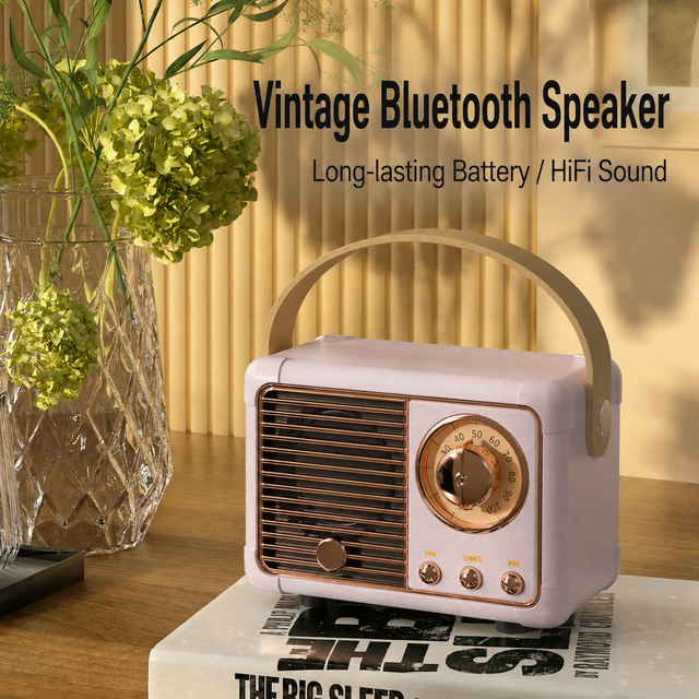HM11 Creative Retro  Speaker  Portable Gift Mini Speaker with Deep Bass, Compatible with Phones