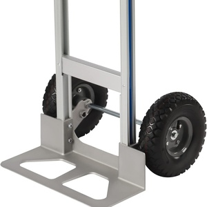 Chariot à main en alliage d'aluminium argenté, 2 roues, pliable, plateforme, usage industriel - Product Image 5