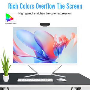 Ordinateur de bureau 21.5 23.8 pouces tout en un PC I3 I5 I7 N95 N100 tout en un Aio Monobloc Pc avec effets sonores 3D Surround - Product Image 4