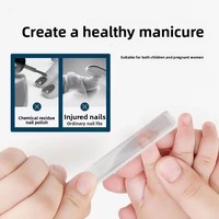 Lime à ongles en verre, kit d'outils de manucure avec têtes carrées, rondes et pointues, résistante à l'eau, douce pour les mains