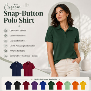 Chemise Homme 100% Coton Tricoté à Manches Courtes Couleur Unie Respirante Anti-Plis Séchage Rapide Décontractée Broderie Logo Personnalisé - Product Image 1