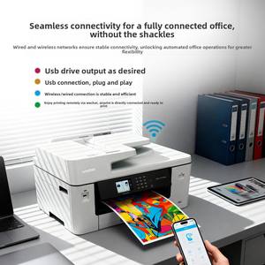 Imprimante multifonction couleur A3 <span class=keywords><strong>Brother</strong></span> <span class=keywords><strong>MFC</strong></span>-J3540DW pour usage bureautique, impression recto verso automatique, copie et numérisation continues, multifonction - Product Image 1