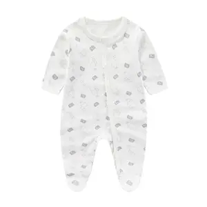 Ananbaby thoải mái bé Footie Romper Snaps nút mùa hè bé cơ thể phù hợp với bông hữu cơ trẻ mới biết đi Jumpsuit