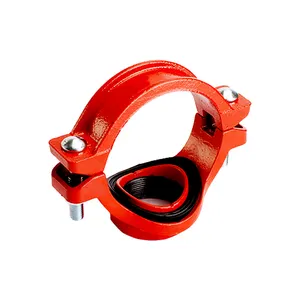Fire Fighting Ductile Iron Grooved Mechanical Tee Threaded Outlet