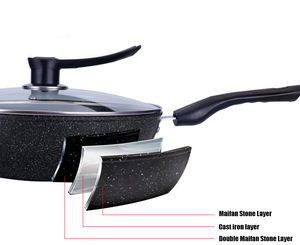 <span class=keywords><strong>Wok</strong></span> antiadherente negro <span class=keywords><strong>de</strong></span> alta calidad con tapa <span class=keywords><strong>de</strong></span> <span class=keywords><strong>hierro</strong></span> <span class=keywords><strong>fundido</strong></span> al por mayor 30/32/34cm <span class=keywords><strong>precio</strong></span> <span class=keywords><strong>de</strong></span> fábrica <span class=keywords><strong>de</strong></span> inducción directa <span class=keywords><strong>de</strong></span> fábrica - Product Image 6