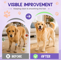 Lingettes pour animaux de compagnie sans eau à l'aloe vera, 7 pièces/boîte, gants de nettoyage jetables sans rinçage pour chiens et chats