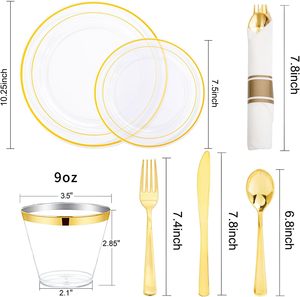 100 Pieces PS Plastic Party <b>Plates</b> Heavy Duty Sustainable <b>Disposable</b> Dinnerware Free Sample Party Wedding Hotel Restaurant - Product Image 2