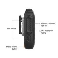 Microphone-haut-parleur sans fil Motorola WM500 PMMN4127 avec réduction de bruit, étanche IP67, pour radio numérique bidirectionnelle MXP600 Ion R7
