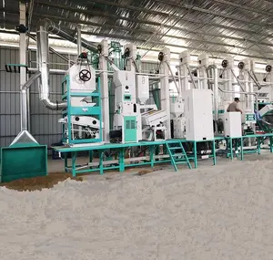 30-40 tons per day full set polished rice processing line rice milling machinery with color sorter and packing machine