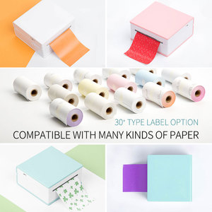 Impresora térmica portátil para fotos, Mini impresora térmica portátil con etiqueta adhesiva de tarjeta de mano, <span class=keywords><strong>diente</strong></span> azul, fabricante M02 - Product Image 5