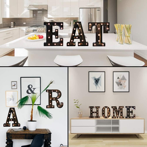 Luces decorativas LED de estilo retro, luces decorativas brillantes, luces con letras de 26 letras, luces con números de 0 a 9, cafeterías, bares, bodas, luces navideñas, luz decorativa - Product Image 5