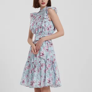 NOVEDAD DE VERANO 2024, minivestido con estampado Floral para mujer en 3 colores, vestidos de talla grande para mujer