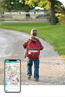Traceur GPS Eview étanche pour enfants autistes avec interphone bidirectionnel à réponse automatique et bouton SOS, doté de la technologie de géolocalisation
