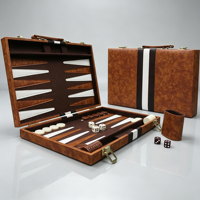 Jeu de Backgammon Classique Haut de Gamme en PVC – Durable, Résistant à l'Eau, Portable – Jeu de Table pour Loisirs et Divertissement