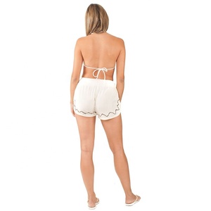 2019 vêtements pour femmes rayonne doux été dames porter des shorts avec gland - Product Image 3