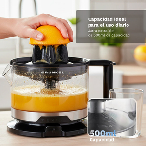 Spremiagrumi Grunkel 40W 5 velocità con spremiagrumi reversibile per la preparazione di succo d'arancia fresco - Product Image 5