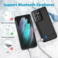 Étui de batterie 10000Mah S25 S24 pour Samsung Galaxy S25 Ultra S24 S22 S10 S10e Note 20 8 9 10 S20 FE Plus S21 + Chargeur de batterie externe