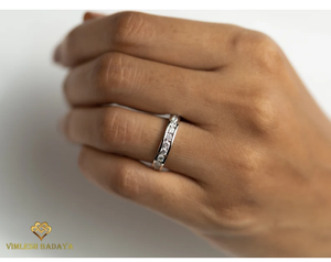 แหวนแต่งงานเพชรเพาะเลี้ยงในห้องปฏิบัติการ รับรองโดย IGI ระดับ E-F VS ทรงกลม แหวนหมั้นทำมือ แหวนสัญญา แหวนครบรอบ - Product Image 4