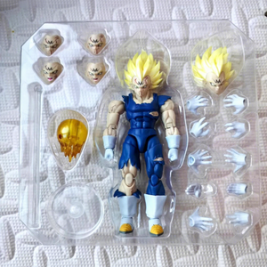 Figura de PVC de Anime a Escala 1:12 de <span class=keywords><strong>Vegeta</strong></span> <span class=keywords><strong>Majin</strong></span> Super Saiyan SSJ con Daños de Batalla, Black Hole TK Z SHF, 15 cm - Product Image 1